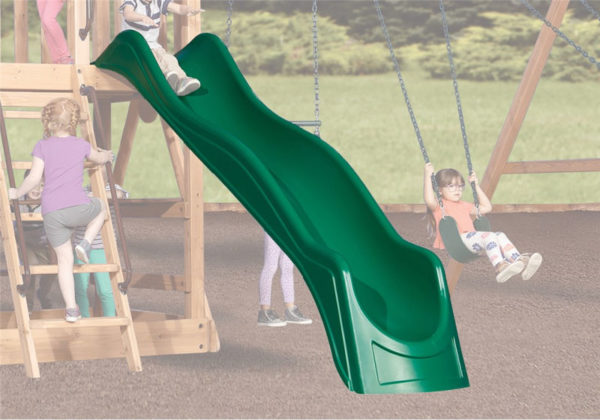 Backyard Adventures Green 10 Foot Wave Slide
