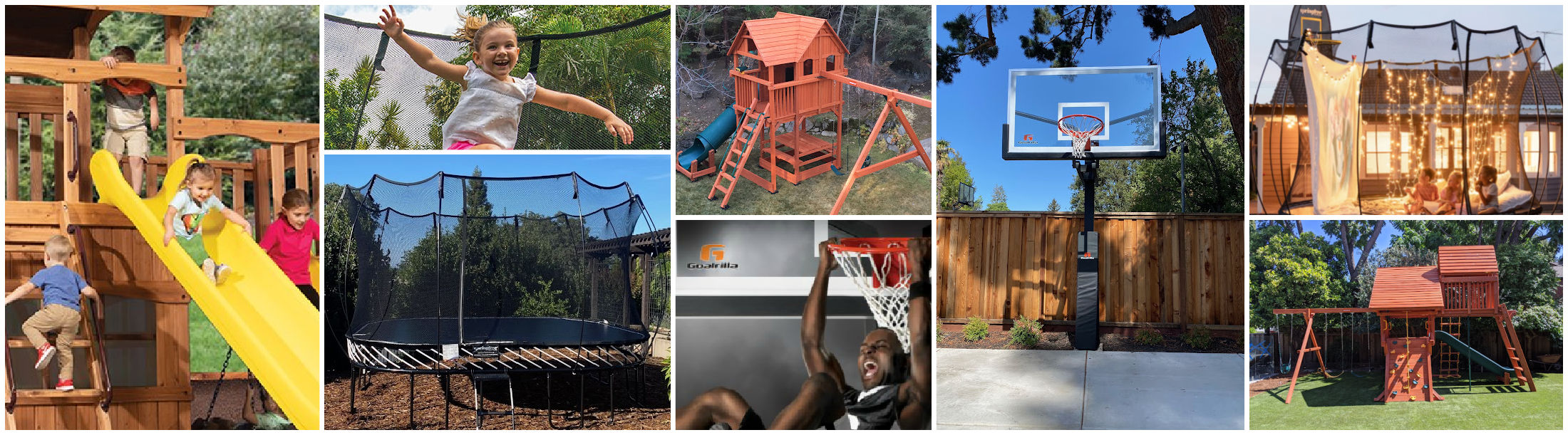 Sacramento swing sets at Kidz Backyard